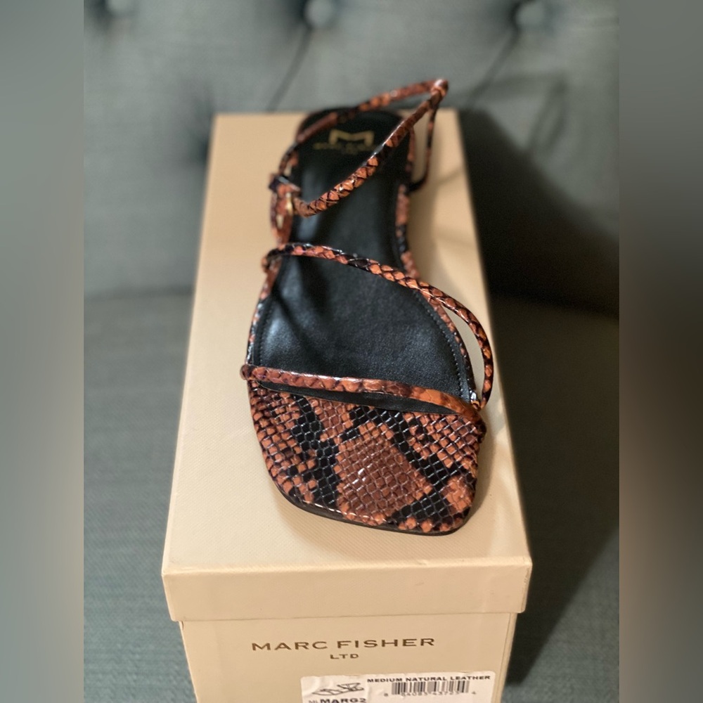 Marc Fisher Leather Snake Print Sandals. Size 9. New 🆕